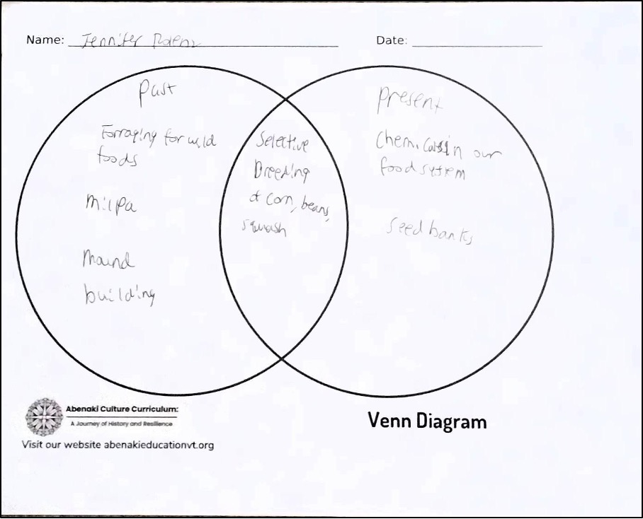Worksheet WS 20: Example of a Venn Diagram