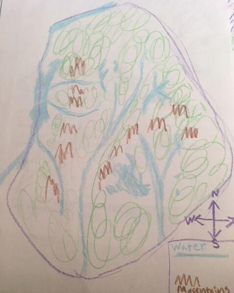 Example of map made by a student